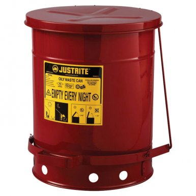 Justrite 9300 Red Oily Waste Cans