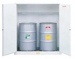 Justrite 8962053 White Drum Cabinets for Flammable Waste
