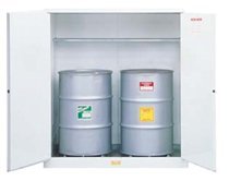Justrite 8991053 White Drum Cabinets for Flammable Waste