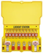 Master Lock 1483BP410 Safety Series Lockout Stations with Key Registration Cards