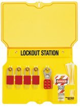 Master Lock 1484B Safety Series Lockout Stations with Key Registration Cards