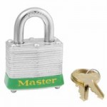 Master Lock 3GRN Steel Body Safety Padlocks
