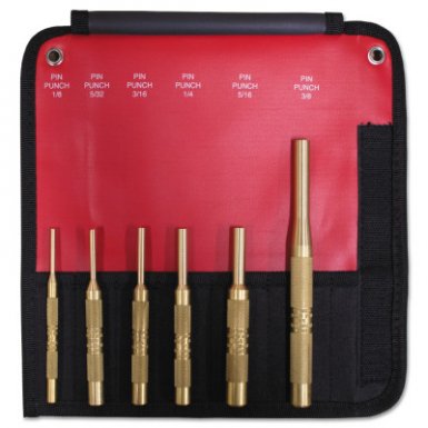Mayhew Tools 67007 6 Piece Brass Pin Punch Set SAE