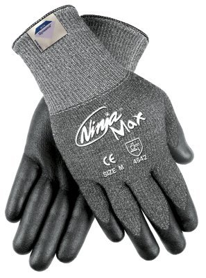 MCR Safety N9676GS Memphis Glove Ninja Max Bi-Polymer Coated Palm Gloves