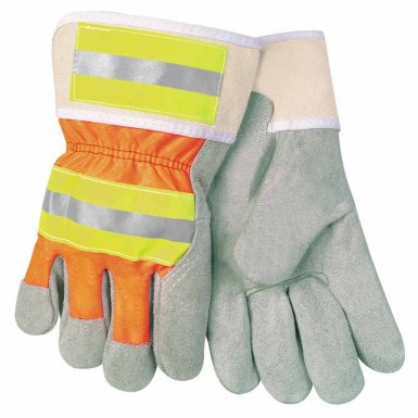 MCR Safety 12440RL Memphis Glove Luminator Leather Palm Gloves