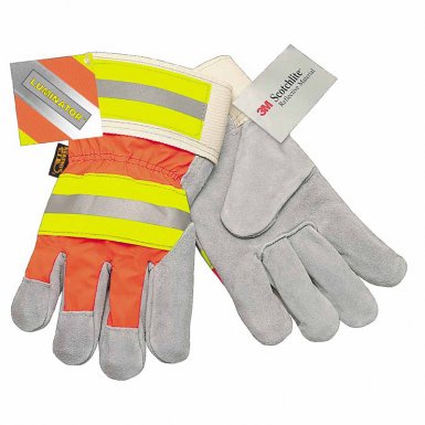 MCR Safety 1440L Memphis Glove Luminator Leather Palm Gloves