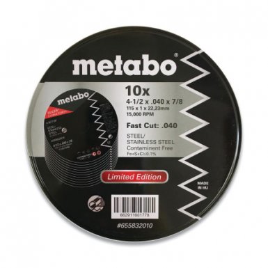 Metabo 655832010 Limited Edition Slicer Fast Cut Wheels