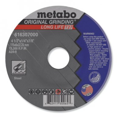 Metabo 616307000 Type 27 Depressed Center Cutting Wheel