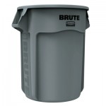 Newell Brands FG265500GRAY Rubbermaid Commercial BRUTE Round Containers