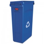 Newell Brands FG354007BLUE Rubbermaid Commercial Slim Jim Recycling Containers