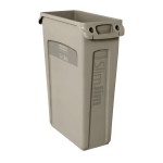 Newell Brands FG354060BEIG Rubbermaid Commercial Slim Jim Containers with Venting Channels