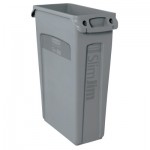 Newell Brands FG354060GRAY Rubbermaid Commercial Slim Jim Containers with Venting Channels