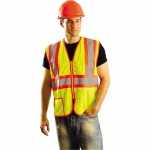 OccuNomix LUX-SSCLC2Z-Y2X Class 2 Mesh Vests with Silver Reflective Over Contrasting Trim