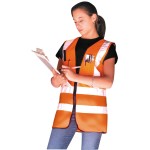 OccuNomix LUX-SSFS-OXL Class 2 Surveyor Style Solid Vests with 3M Scotchlite Reflective Tape