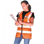 OccuNomix LUX-SSFS-YM Class 2 Surveyor Style Solid Vests with 3M Scotchlite Reflective Tape
