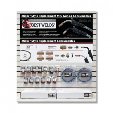 ORS Nasco MMDW1 Best Welds Miller Style Replacement MIG Guns and Consumables Displays