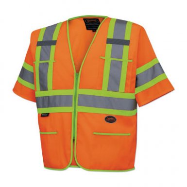 Pioneer V1023550U2XL 6690U/6691U HV Polyester Tricot Sleeved Safety Vests