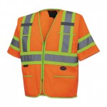 Pioneer V1023550UXL 6690U/6691U HV Polyester Tricot Sleeved Safety Vests