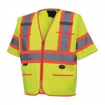 Pioneer V1023560UXL 6690U/6691U HV Polyester Tricot Sleeved Safety Vests