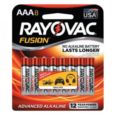 Rayovac 824-8TFUSK FUSION Advanced Alkaline Batteries