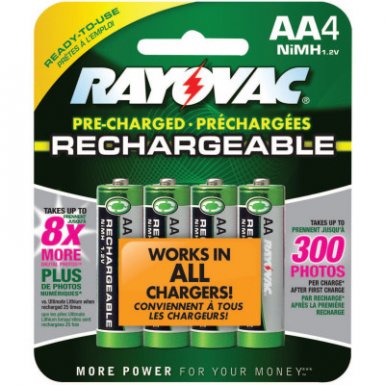 Rayovac LD715-4OP-GEND NiMH Pre-Charged Rechargeable Batteries