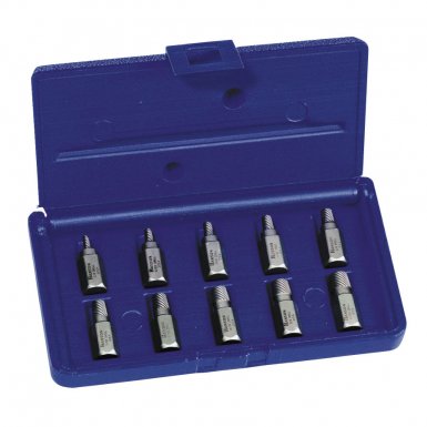 Rubbermaid Commercial 53226 Irwin Hanson Hex Head Multi-Spline Screw Extractors - 532 Series - Plastic Case Sets