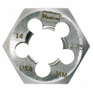 Rubbermaid Commercial 7349 Irwin Hanson Re-threading Hexagon Metric Dies Right & Left-hand (HCS)