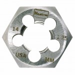 Rubbermaid Commercial 7367 Irwin Hanson Re-threading Hexagon Metric Dies Right & Left-hand (HCS)