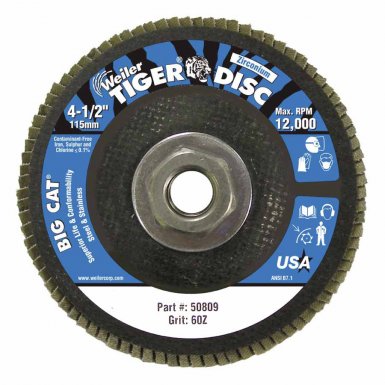 Weiler 50809 Big Cat High Density Flat Style Flap Discs