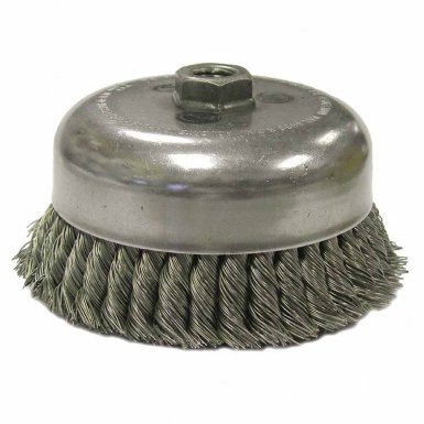 Weiler 12636 Double Row Heavy-Duty Knot Wire Cup Brushes