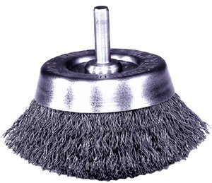 Weiler 14300 Stem-Mounted Crimped Wire Cup Brushes