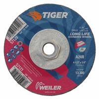 Weiler 57120 Tiger A24S Long Life Depressed Center Grinding Wheels
