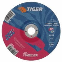 Weiler 57125 Tiger A24S Long Life Depressed Center Grinding Wheels