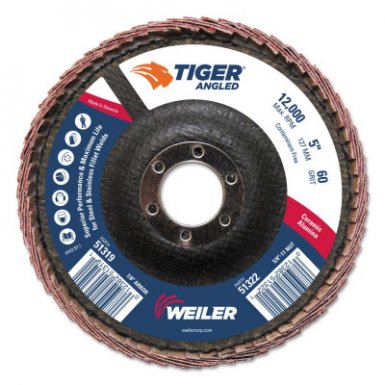 Weiler 51318 Tiger Ceramic Angled Flap Discs
