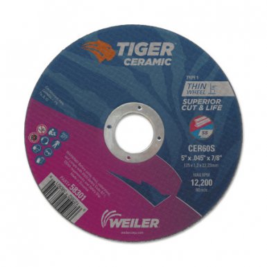 Weiler 58345 Tiger Ceramic Cutting Wheels