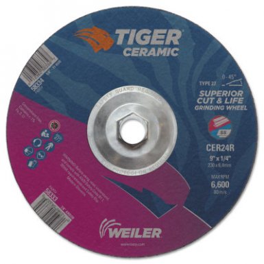 Weiler 58334 Tiger Ceramic Grinding Wheels
