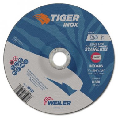 Weiler 58107 Tiger Inox Thin Cutting Wheels