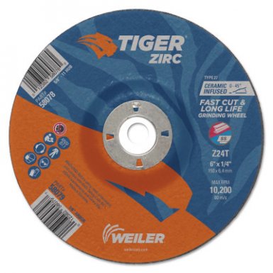 Weiler 58079 Tiger Zirc Grinding Wheels