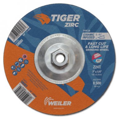 Weiler 58080 Tiger Zirc Grinding Wheels