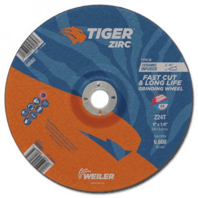 Weiler 58083 Tiger Zirc Grinding Wheels