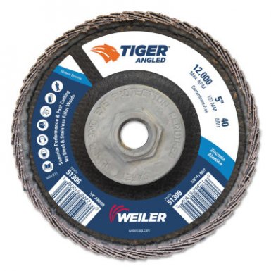 Weiler 51309 Tiger Zirconium Angled Flap Discs