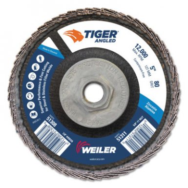Weiler 51311 Tiger Zirconium Angled Flap Discs