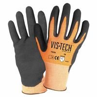 Wells Lamont Y9296L Vis-Tech Cut-Resistant Gloves with Nitrile Coated Palm