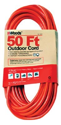 Woods Wire 268 Outdoor Round Vinyl Extension Cords